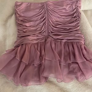 Blumarine pink ruched mini skirt